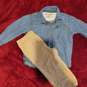 Boys Calvin Klein Jean outfit. Size 18 months.